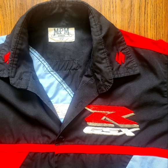 Authentic Team Suzuki GSX-R racing pit crew shirt by MPM Array Canada Made B25 - Picture 3 of 12
